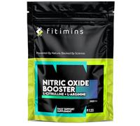 L-Citrulline & L-Arginine 3500mg | Nitric Oxide Formula | 120 Vegan Capsules | 1-Month Supply | UK-Made Supplement | Pre-Workout & Daily Wellness | Fitimins