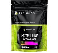 L-Citrulline Malate 1000mg | Pre-Workout Amino Acid Supplement | 120 Vegan Capsules | 2-Month Supply | Boosts Energy, Endurance & Muscle Growth | Reduces Fatigue & Supports Performance | Fitimins
