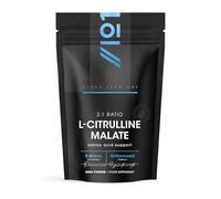 L-Citrulline Malate Powder 250g - 2:1 Ratio Fermented Amino Acid - Unflavoured - 100% Pure - Resealable and Recyclable Pouch by Alpha01
