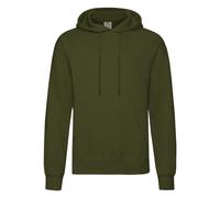 (L, Classic Olive) Fruit Of The Loom Unisex Adults Classic Hooded Sweatshirt