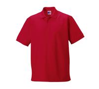 (L, Classic Red) Russell Mens Ultimate Classic Cotton Polo Shirt