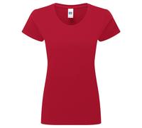 (L, Classic Red) Russell Womens/Ladies Authentic Classic Ringspun Cotton T-Shirt