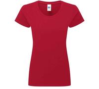 (L, Classic Red) Russell Womens/Ladies Authentic Ringspun Cotton Classic T-Shirt