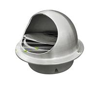 L Cloud Round Air Vent Grille with Non-Return Damper Flap Stainless Steel Ventilation Cover Wall Vent Outlet Exhaust Extractor for The External Wall Exhaust, Fresh Air, Hood Exhaust,150mm