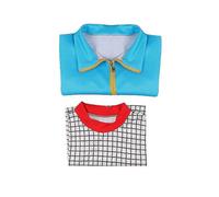 (L, Coat Underwear) Stranger Things Season 4 Cosplay Costumes Max Mayfield Mike Eleven Lucas Hell Fire Club Uniform Blue Sweater Jeans Plaid Shirt-r