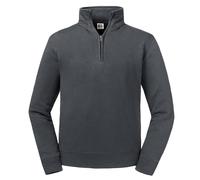 (L, Convoy Grey) Russell Mens Authentic Quarter Zip Sweatshirt
