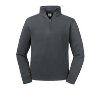 (L, Convoy Grey) Russell Mens Authentic Quarter Zip Sweatshirt