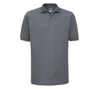 Russell Mens Ripple Collar & Cuff Short Sleeve Polo Shirt (L) (Convoy Grey)