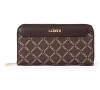 L.Credi Purse Filiberta Zip Around Wallet Chocolate Dark Brown | Zipped compartment on the back