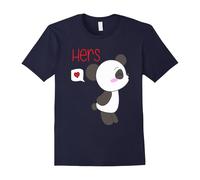 (L) Cute Panda Love Couple Valentine ‘s Day T-Shirt Boy-Father's Day