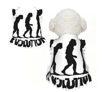 L Cute Pet Breathable lace Bodybuilding Evolution Print T-shirt | Soft Stretchy Vest For Small Medium Cats, Puppy, Chihuahua, Yorkie, Dachshund, French Bulldog Pet Outfit