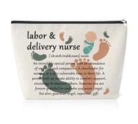 L&D Nurse Gifts Makeup Bag Nurses Week Gifts Ideas L&D Nurse Appreciation Presents Travel Cosmetic Pouch Superhero Nurse Gifts Inspirational Thank You Gifts for Nurse Birthday Zipper Pouch