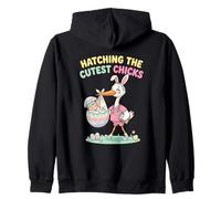 L&D Nurse OBGYN Hatching The Cutest Chicks Stork Midwife Zip Hoodie