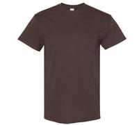 Gildan Mens Heavy Cotton Short Sleeve T-Shirt (L) (Dark Chocolate)