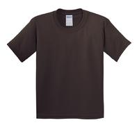 (L, Dark Chocolate) Gildan Youth Unisex Heavy Cotton T-Shirt