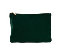 (L, Dark Emerald) Bagbase Plain Velvet Accessory Bag