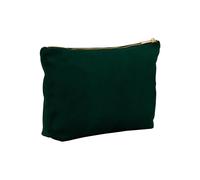(L, Dark Emerald) Bagbase Velvet Accessory Bag