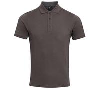 (L, Dark Grey) Premier Mens Coolchecker Plus Piqu Polo Shirt