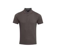 (L, Dark Grey) Premier Mens Coolchecker Plus Pique Polo With CoolPlus