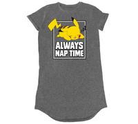 (L, Dark Heather Grey) Pokemon Womens/Ladies Pikachu Heather T-Shirt Dress