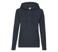(L, Deep Navy) Fruit of the Loom Classic Lady Fit Hooded Sweatshirt