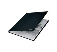 Leitz A4 Display Book, Includes 20 Fixed Plastic Pockets, 40 Sheet Capacity, 100% Recyclable, Eco Friendly, Recycle Range, 46760095, Black