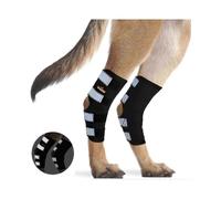 (L) Dog Rear Leg Brace Canine Rear Hock Joint Support With Safety Reflective Straps For Joint Injury Sprain Protection 1 Pair