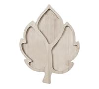 L-Eaf Wooden Serving Platter, Food Serving Tray, Wooden Dish Platter, Functional Party Decor, Sturdy and Beautiful Design, 37x28x1.2cm for Bread Harvest Holiday Party Fall