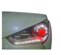 L-ED Headlamp Headlight Compatible For Hyundai Veloster Modified Lens Xenon Angel Eye Devil Eye Daytime Running Light