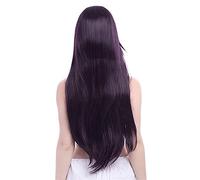 L-email wig 31.49inch 80cm Long Cosplay Wigs 9 Colors Straight Beige Brown Red Synthetic Hair Perucas Cosplay Wig 32inches Purple