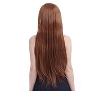 L-email wig 31.49inch 80cm Long Cosplay Wigs 9 Colors Straight Beige Brown Red Synthetic Hair Perucas Cosplay Wig 32inches Brown