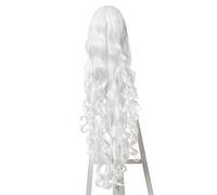 L-email wig 40inch 100cm Long Cosplay Wigs 10 Colors Long Wavy Black Red Brown White Synthetic Hair Perucas Cosplay Wig 38inches White