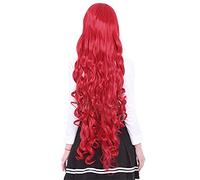 L-email wig 40inch 100cm Long Cosplay Wigs 10 Colors Long Wavy Black Red Brown White Synthetic Hair Perucas Cosplay Wig 38inches Red