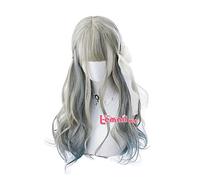 L-email Wig 65cm Long Curly Gradient Lolita Wigs Mixed Color Woman Hair Wave Cosplay Wig Heat Resistant Synthetic Hair Perucas