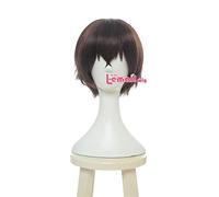 L-email wig Bungo Stray Dogs Osamu Dazai Cosplay Wigs 30cm Short Straight Heat Resistant Synthetic Hair Perucas Cosplay Wig