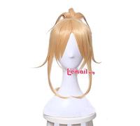 L-email wig Game Fate Apocrypha Mordred Cosplay Wigs 40cm Heat Resistant Synthetic Hair Perucas Cosplay Wig