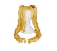 L-email wig LOL Cosplay Wigs Christmas Ambitious Elf Cosplay Wig Long Yellow Wave Bunches Synthetic Hair Perucas