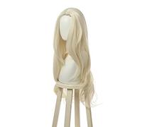 L-email wig Princess Elsa Cosplay Wigs Long Blonde Loose Wave Cosplay Wig Halloween Heat Resistant Synthetic Hair