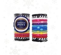 L. Erickson Grab & Go Fifteen Ponytail Holders Set, Exceptionally Safe with Soft Grip