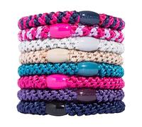 L. Erickson Grab & Go ponytail holder, berry, set of eight - secure exceptionally with gentle hold