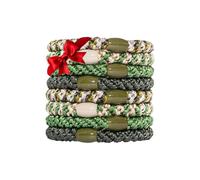 L. Erickson Grab & Go Ponytail Holders, Cadet, Set of Eight - Exceptionally Secure with Gentle Hold