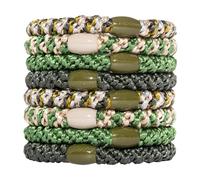 L. Erickson Grab & Go Ponytail Holders, Cadet, Set of Eight - Exceptionally Secure with Gentle Hold