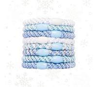 L. Erickson Grab & Go Ponytail Holders, Caribbean, Set of Eight - Exceptionally Secure with Gentle Hold