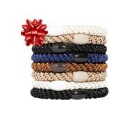 L. Erickson Grab & Go Ponytail Holders, Classic, Set of Eight - Exceptionally Secure with Gentle Hold