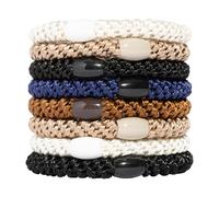 L. Erickson Grab & Go Ponytail Holders, Classic, Set of Eight - Exceptionally Secure with Gentle Hold