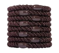 L. Erickson Grab & Go Ponytail Holders, Espresso, Set of Eight - Exceptionally Secure with Gentle Hold