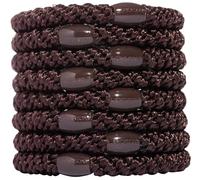 L. Erickson Grab & Go Ponytail Holders, Espresso, Set of Eight - Exceptionally Secure with Gentle Hold