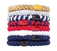 L. Erickson Grab & Go Ponytail Holders - Set of Eight - Americana