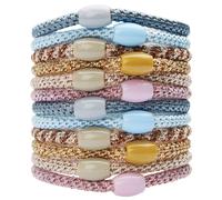 L. Erickson Narrow Grab & Go Ponytail Holder Ballerina Set of Twelve - Exceptionally Secure with Gentle Hold
