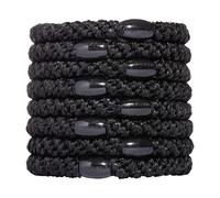 L. Erickson Ponytail Holders - Set of Eight - Solid Black Metallic by L. Erickson
